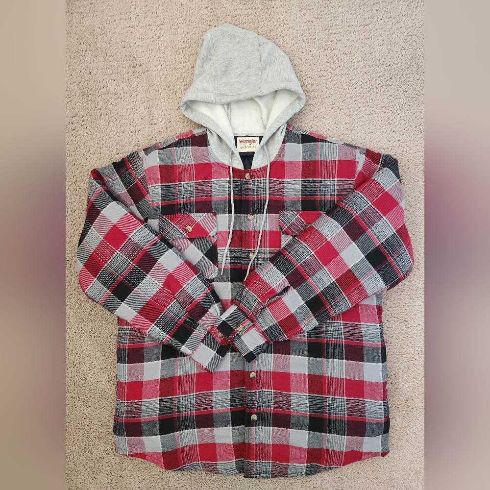 Vintage 90s Wrangler Flannel Men's Large Red